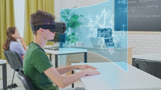 Student Engaging with Complex Mathematical Concepts in VR