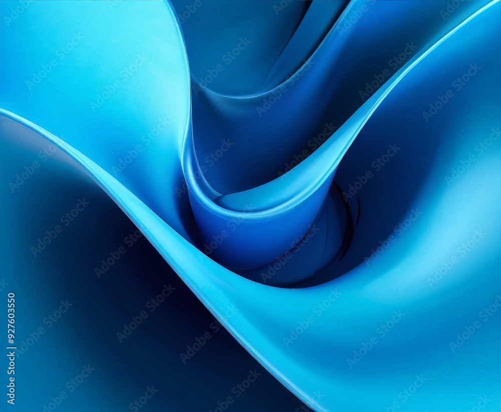 Poster blue abstract background with curved curve
