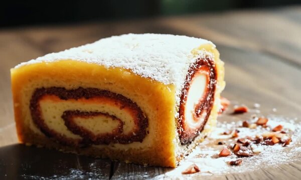 3d strawberry sponge roll