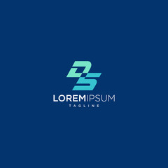 Fototapeta premium lettr ds modern minimalist logo