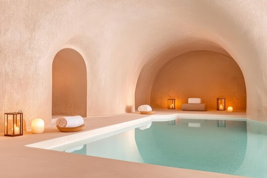 A spa in a boutique hotel, offering personalized treatments and intimate experiences