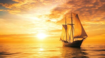 Obraz premium School season, youth set sail: sailing to the ocean of dreams