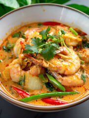 Fototapeta premium Gaeng Daeng Dish Close to the Camera