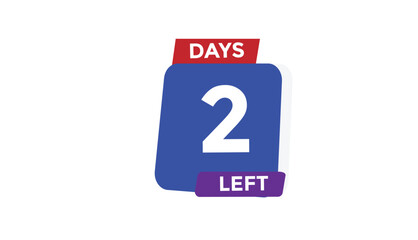 27 days left Countdown number banner templates. time icon. Vector Illustration 