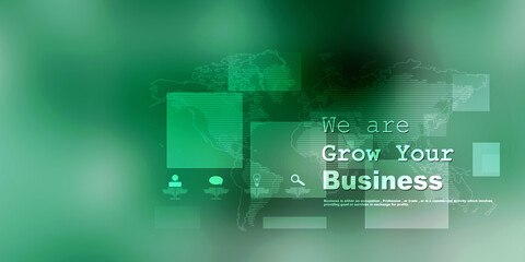 Naklejka premium 2D illustration Digital Abstract Business Networking background