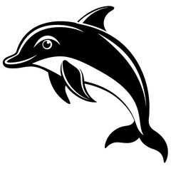 Fototapeta premium Vector Dolphin Silhouette Illustration