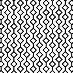 Abstract geometric lines lattice pattern. Seamless vector stylish background. Black and white simple repeating texture.