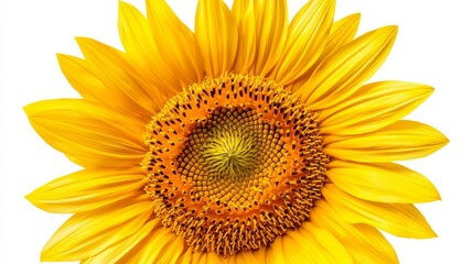 Obraz premium A crisp photo of a single sunflower with vibrant yellow petals