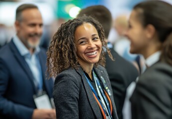 Conference attendees chat and network, building connections while attending workshops and business sessions.