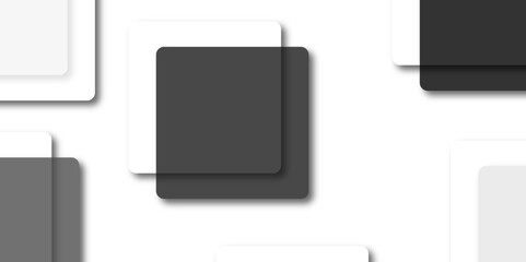 Abstract white background with squares. Abstract minimal geometric white and black light background design. White and black color technology concept geometric line vector background.