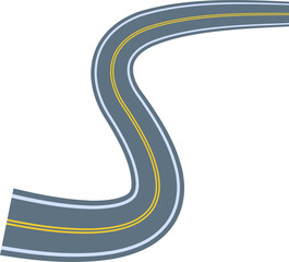 Curved Asphalt Road