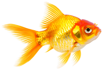 Goldfish isolated on transparent background