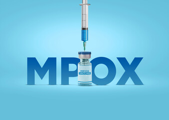 MPOX disease concept. World fight against MPOX disease concept. MPOX vaccination concept background.