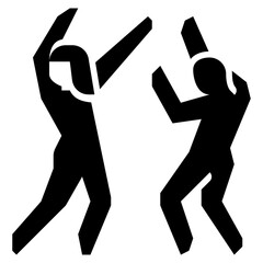 dancing in the party solid icon