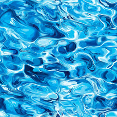 Obraz premium Vibrant blue seamless pattern resembling flowing water or liquid with intricate swirls and curves, ideal for aquatic-themed designs or backgrounds.