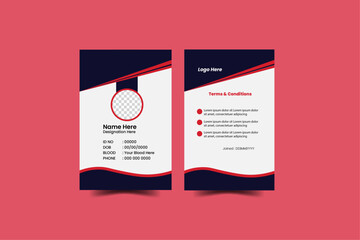Modern Identity Card.Modern and minimalist id card template,Creative id card design for your company employee.
Vector id card template, Modern colorful icon collection.Abstract professional id card de