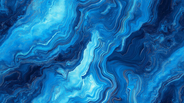 A blue marble seamless pattern featuring intricate, swirling designs, creating a luxurious, fluid tile design ideal for elegant and sophisticated settings.