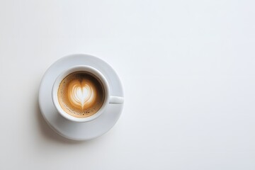 cup of coffee on a white table