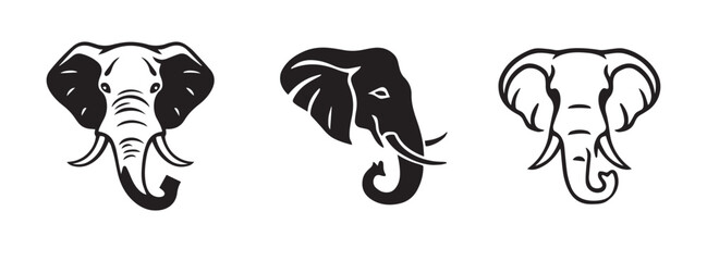 A vector logo featuring the of an elephant.