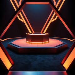 3d render, abstract minimal neon background, pink blue neon lines going up, glowing in ultraviolet spectrum Cyber space. Laser show Futuristic wallpaper