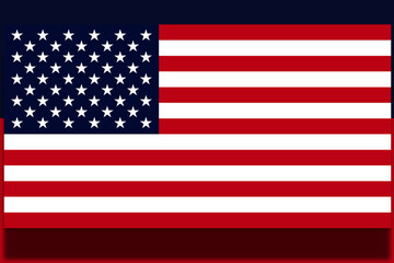 flag of America on red blue background, deep dark colors, United States of America, USA