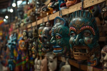 Fototapeta premium Embrace the cultural fusion found in a diverse market. Ai generated