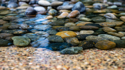 Stones and Water in a Fountain
