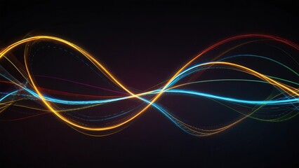 Fototapeta premium Free New colarful glowing shiny lines affect the vector background 