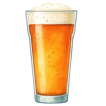 pint glass of amber beer clip art preview