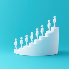 Economic transformation, rising prosperity, market trends, 3D illustration