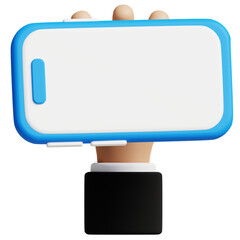 holding phones 3d business icon