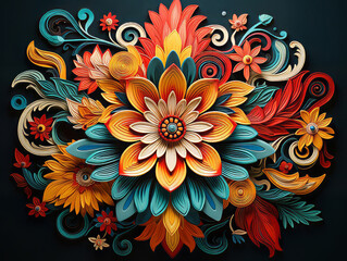 Eyecatching Colorful mandala background