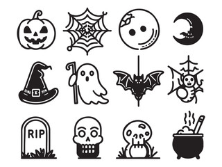 Halloween icon set 