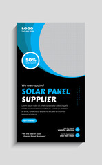 Solar Energy social media Instagram Stories or web banner template design