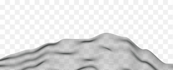 Black and white mountain line arts wallpaper, luxury landscape background design for cover, invitation background, packaging design, fabric, and print. Vector