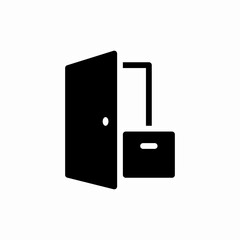 delivery package at door icon sign
