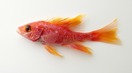 Fototapeta premium Red fish on white background