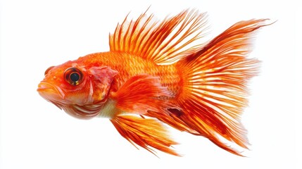 Fototapeta premium Red fish on white background
