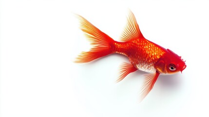 Fototapeta premium Red fish on white background