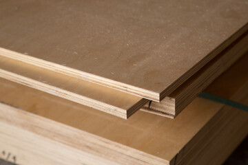 Plywood for construction.Finishing material. Building material.