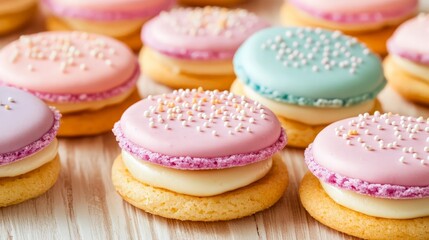 Delicate Pastel Macarons