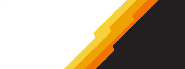 Abstract background with yellow and orange diagonal stripes on black and white background