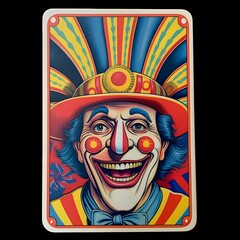 Obraz premium ILLUSTRATION OF A CLOWN TAROT CARD WITH NO BACKGROUND