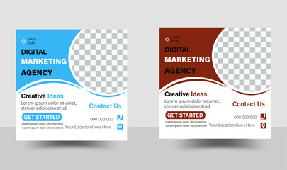 Digital marketing agency and corporate social media post template