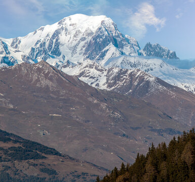 Mont Blanc Massiv in den franz&ouml;sischen Alpen