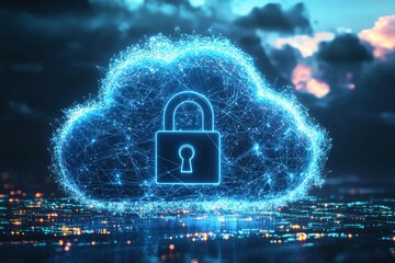 Illustration of Cloud Security Services Technology created with Generative AI