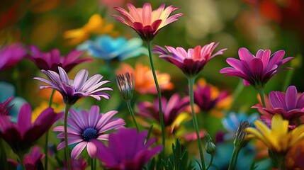 Fototapeta premium Colorful pictures of flowers