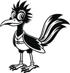 roadrunner silhouette vector illustration