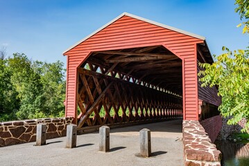 Approaching Sachs Covered Bridge on an August Afternoon, Gettysburg PA USA