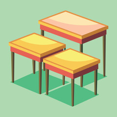 Fototapeta premium Nesting Tables Vector Design